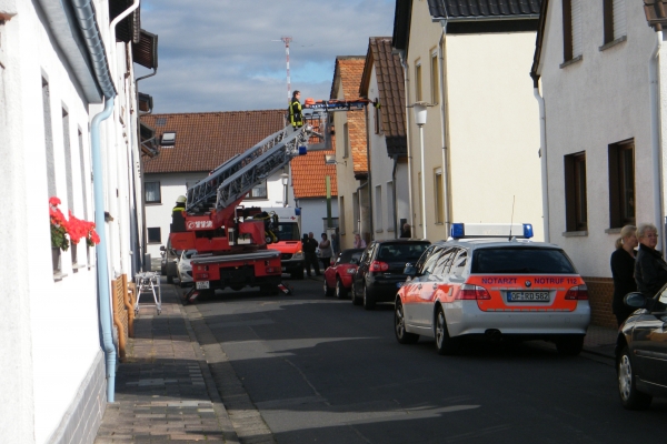 Menschenrettung über Drehleiter