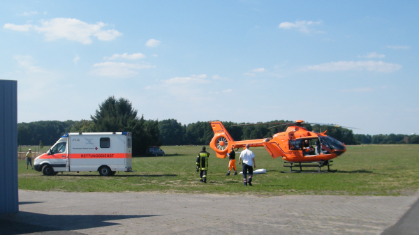 Landeplatz für Rettungshubschrauber absichern