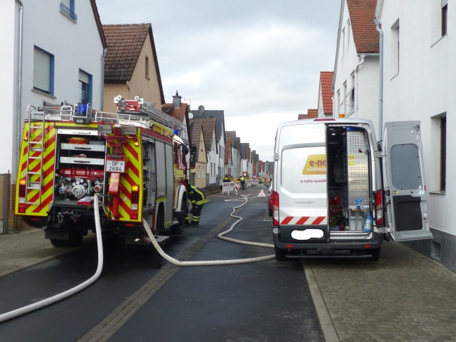 Gasleitung bei Bauarbeiten beschädigt